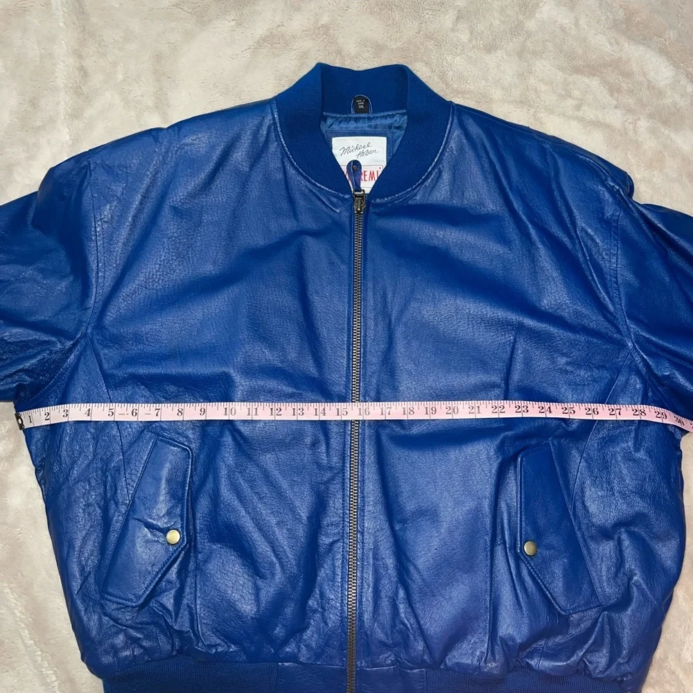 VTG 90s Michael Hoban Blue Leather U.S. AIR FORCE Wheremi Men's 3XL - Picture 6 of 6